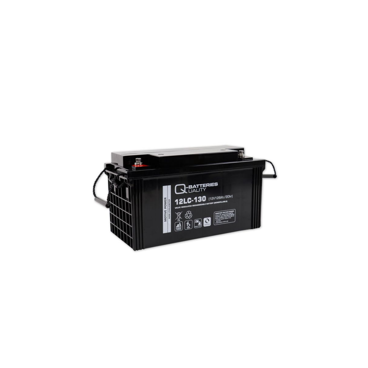 Q-Batteries 12LC-130 / 12V - 128Ah Blei Akku Zyklentyp AGM - Deep Cycle VRLA