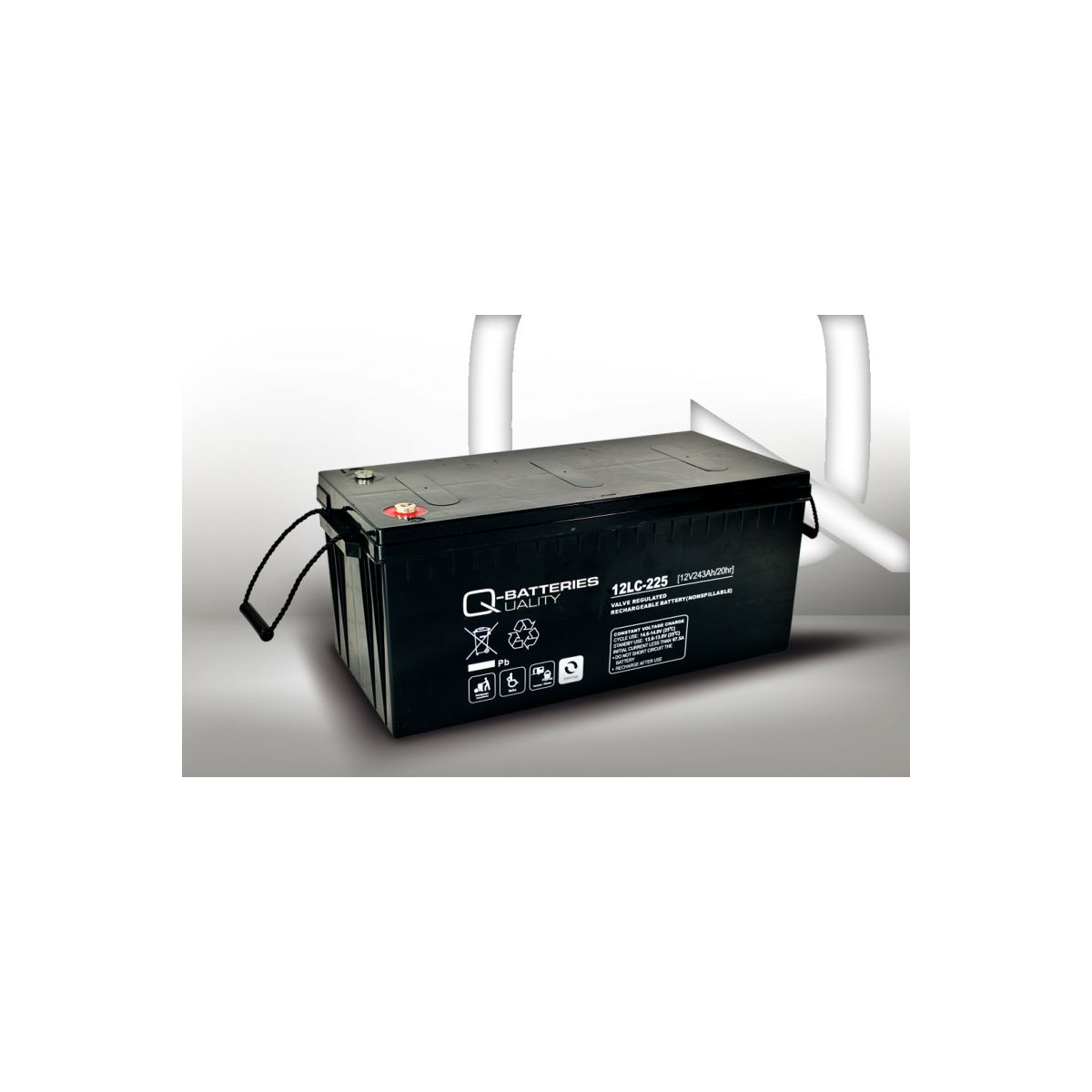 Q-Batteries 12LC-225 / 12V - 243Ah Blei Akku Zyklentyp AGM - Deep Cycle VRLA