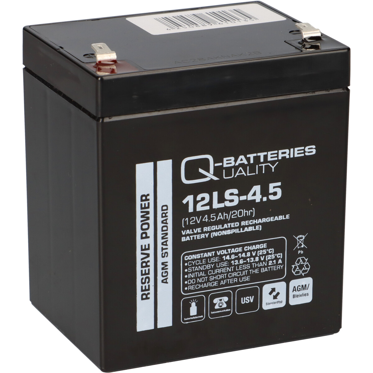 Q-Batteries 12LS-4.5 12 V 4,5 Ah AGM Bleiakku