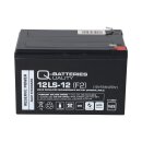 Q-Batteries 12LS-12 F2 12V 12Ah Blei-Vlies-Akku / AGM VRLA mit VdS