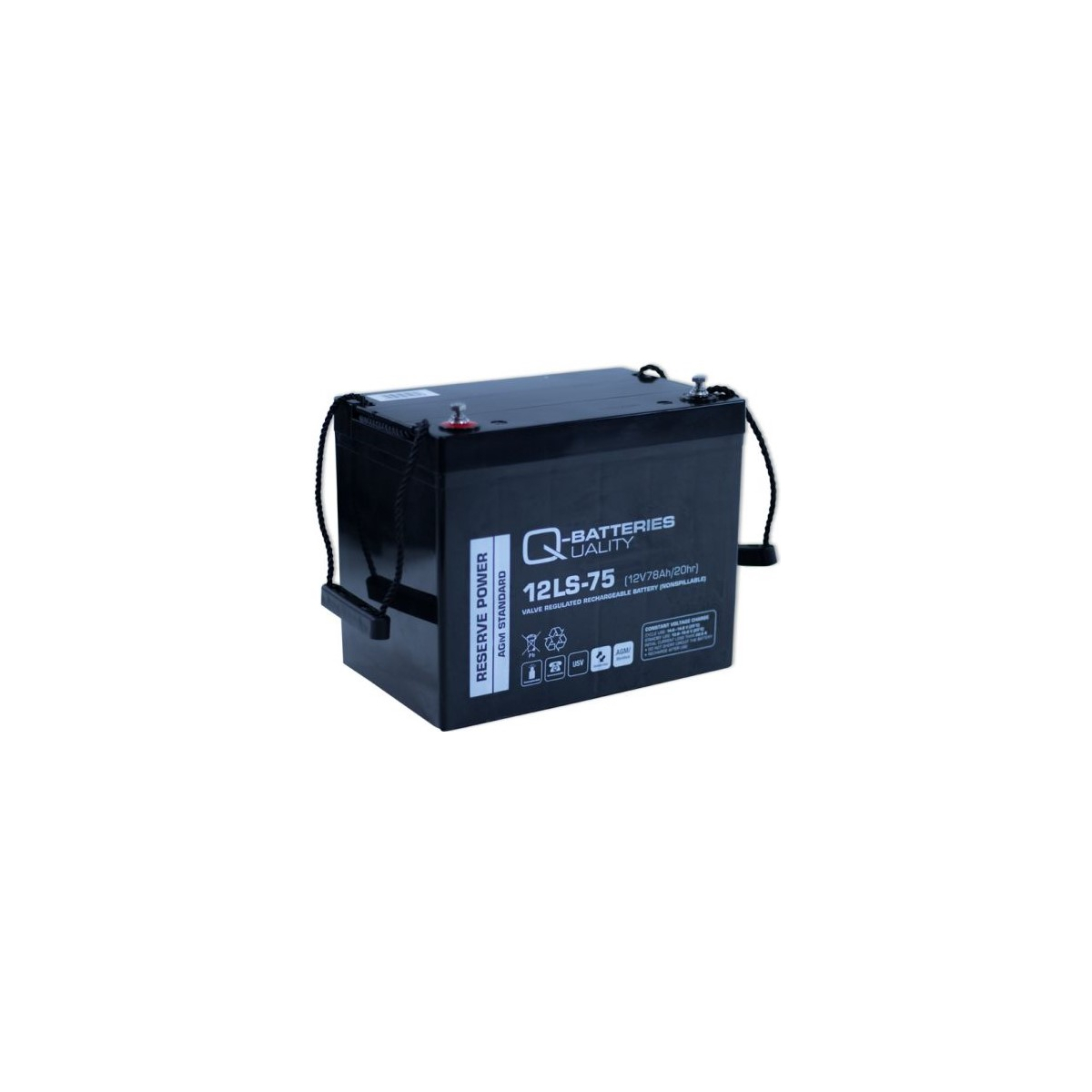 Q-Batteries 12LS-75 12V 75Ah Blei Akku Standard-Typ AGM 10 Jahres-Typ