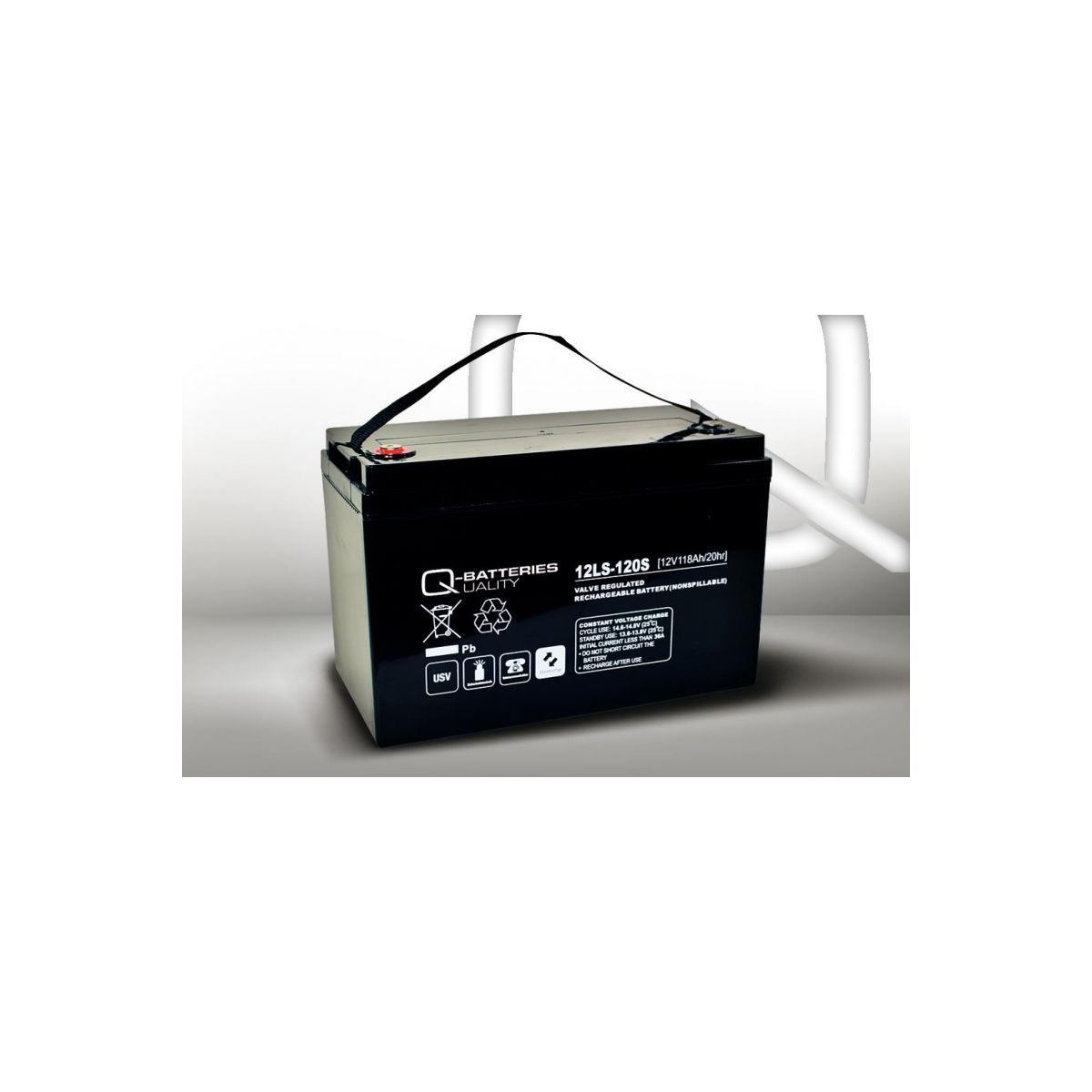 Q-Batteries 12LS-120S / 12V - 118Ah Blei Akku Standard-Typ AGM 10 Jahres Typ