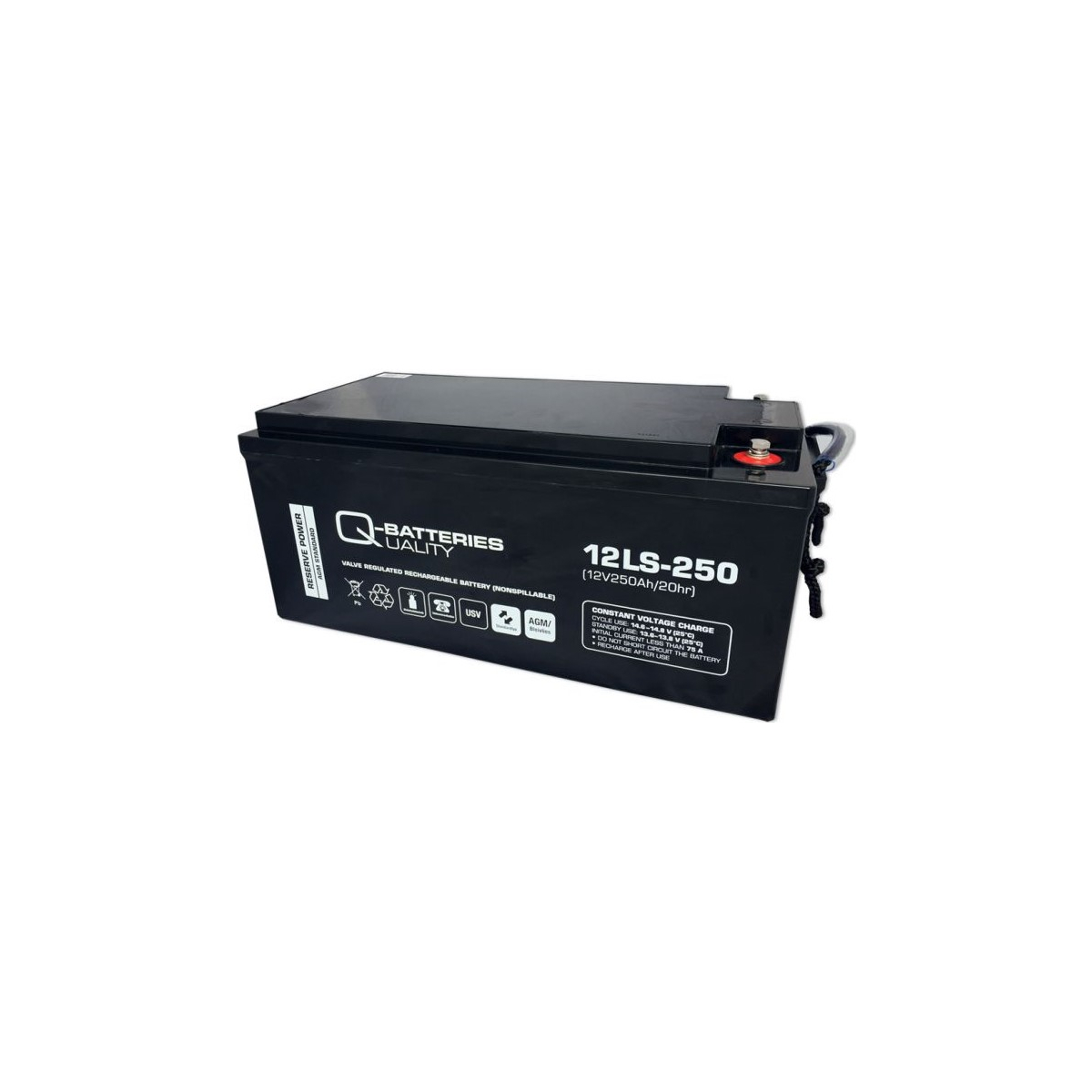 Q-Batteries 12LS-250 / 12V - 250Ah Blei Akku Standard-Typ AGM VRLA 10 Jahres Typ