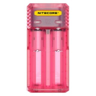 Nitecore Q2 2-Schacht Ladegerät für Li-Ion IMR Akkus pink