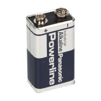 12x Panasonic Powerline 6LR61 9V Block Batterie - passend f&