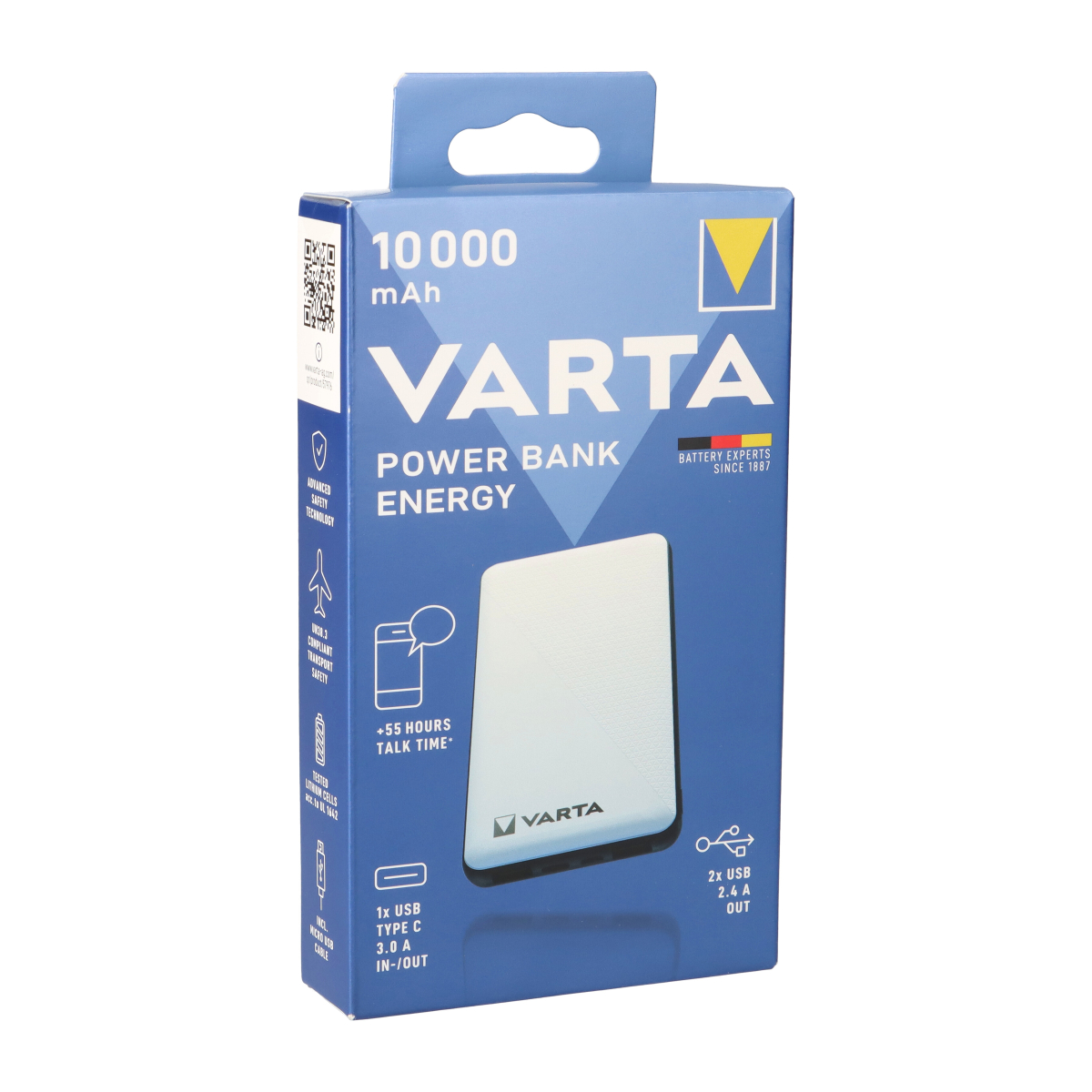 Varta Powerbank 10000 mAh + Micro USB Kabel