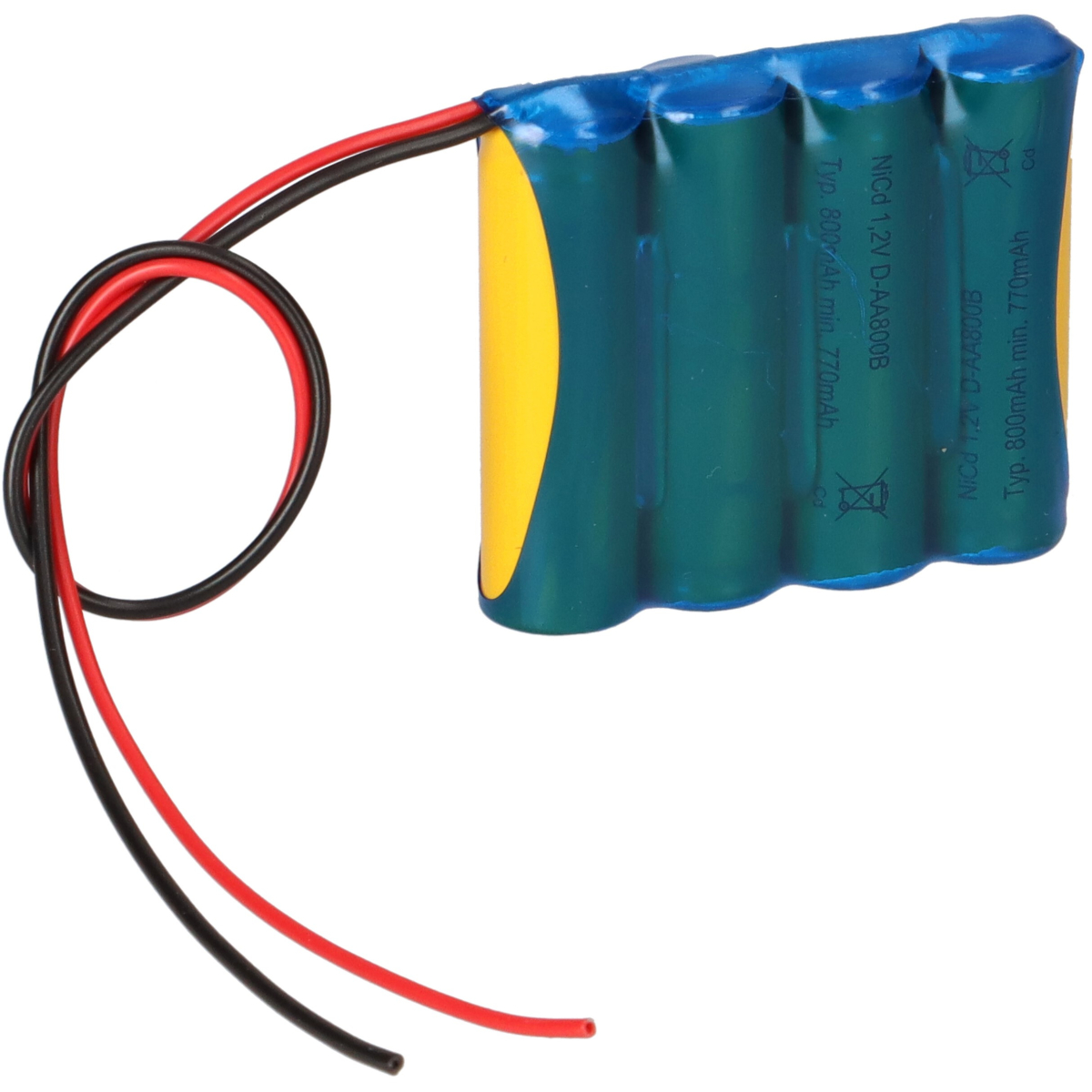 Akkupack 4,8V 800mAh Reihe F41NICD800 AA 20cm Kabel