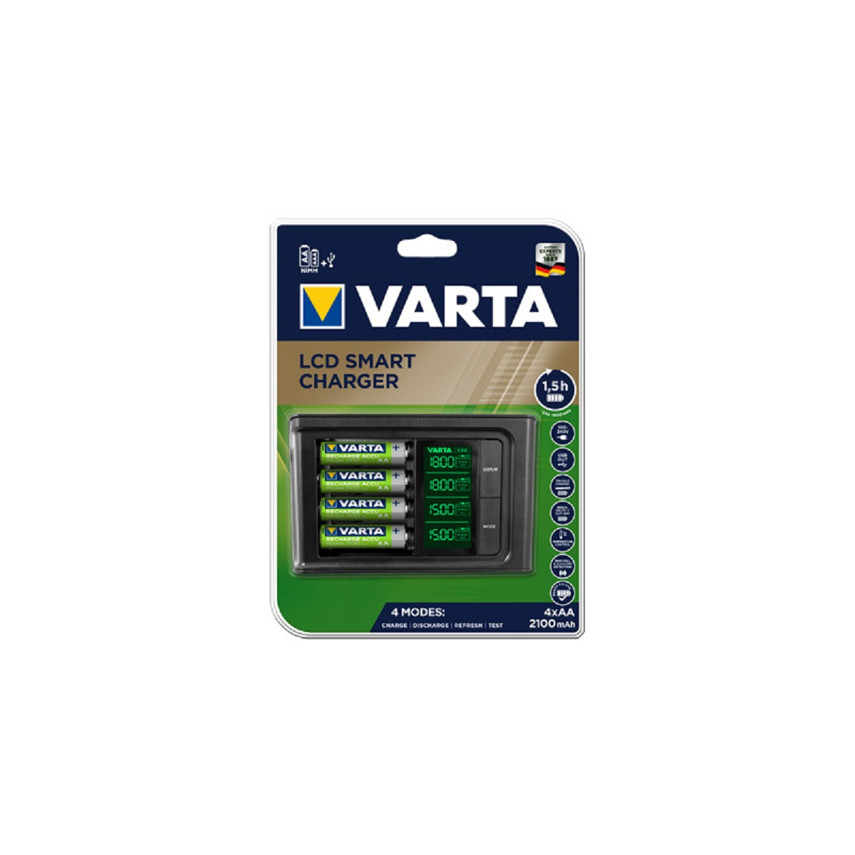 Varta LCD Smart Charger inkl. 4x 56706 (2100mAh)