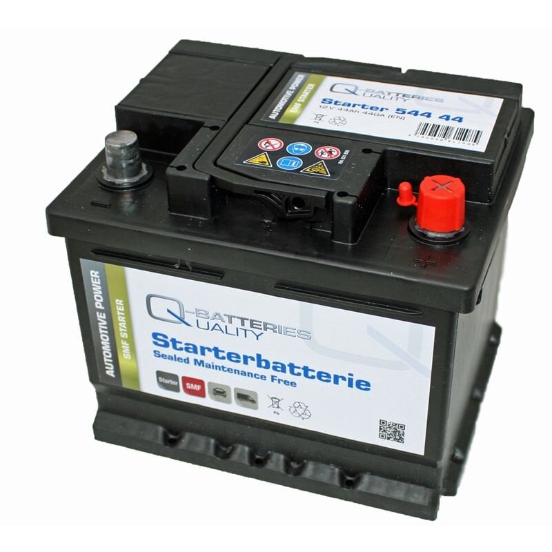 Q-Batteries Starterbatterie 544 44 Q44 12V 44Ah 440A, wartungsfrei