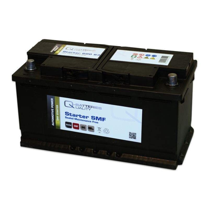 Q-Batteries Starterbatterie 600 83 Q100 12V 100Ah 830A, wartungsfrei