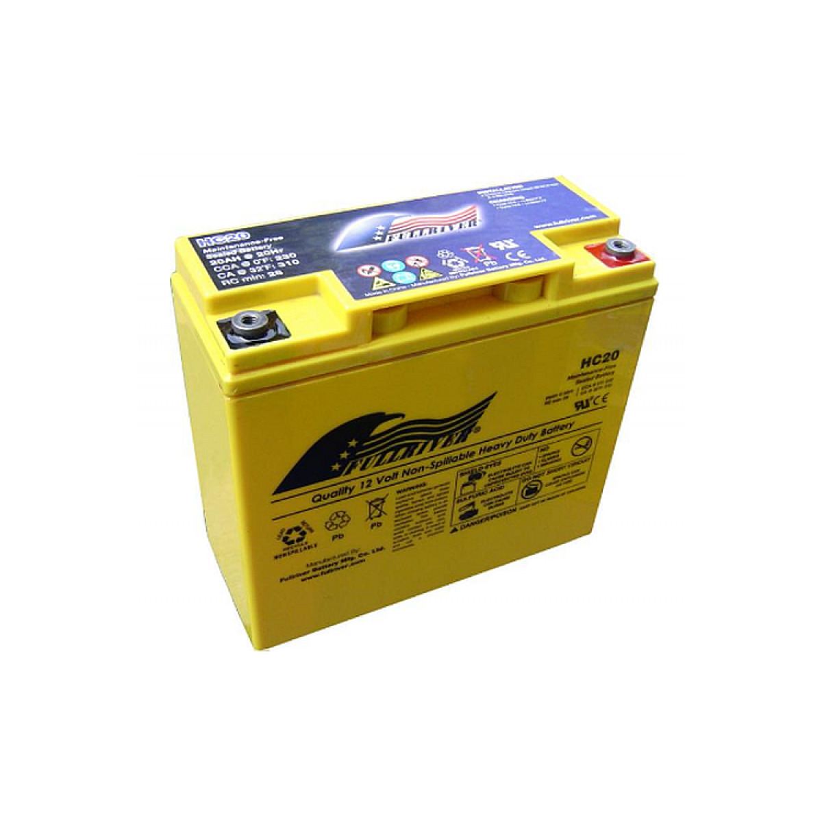 Fullriver HC20 PC 680 AGM Motorrad-, Versorgungsbatterie 12V 20Ah 230A
