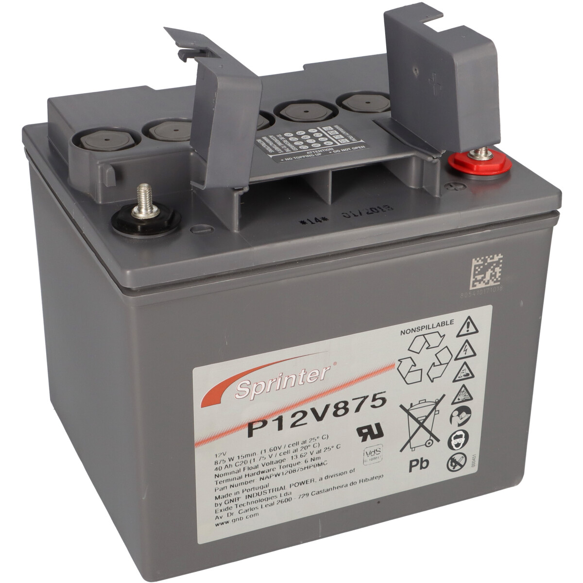 Exide Sprinter P12V875 12V 41Ah AGM Hochstromakku