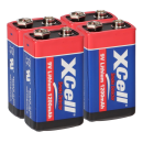 4x XCellLithium 9V Block Hochleistungs Batterien Rauchmelder Feuermelder 10 Jahre Batterie Lebensdauer