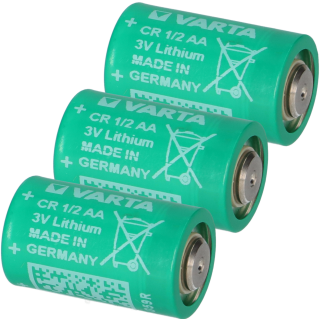 3x Varta Lithium 3V Batterie CR 1/2AA VKB 6127 101 301 950mAh