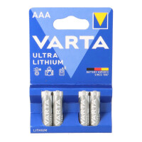 Varta Ultra Lithium Micro Batterie 4er Blister AAA 6103 1