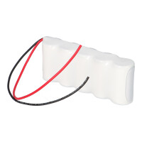 Notleuchtenakku 6V 2500mAh NiCd C F1x5 HT | 20cm Kabel 6