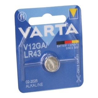 Varta Knopfzelle Electronics V 12 GA LR 43 Alkaline 1,5 V 1er Blister