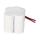 Akkupack F2x2 Doppelreihe 4,8V 2500 mAh C NiCd Notleuchten HT 20cm Kabel F22NICD2500