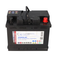 Q-Batteries 12SEM-60 12 V 60 Ah (C20) Semitraktionsbatterie 
