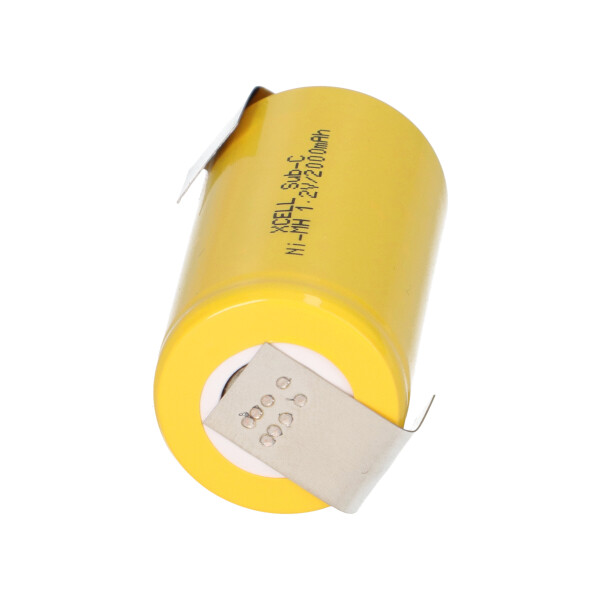 2 Piles Sub-C NiMH 3000mAh 1,2V Avec Soudures En Z - Pour Haut Courant, Rechargeables - Trade-Shop