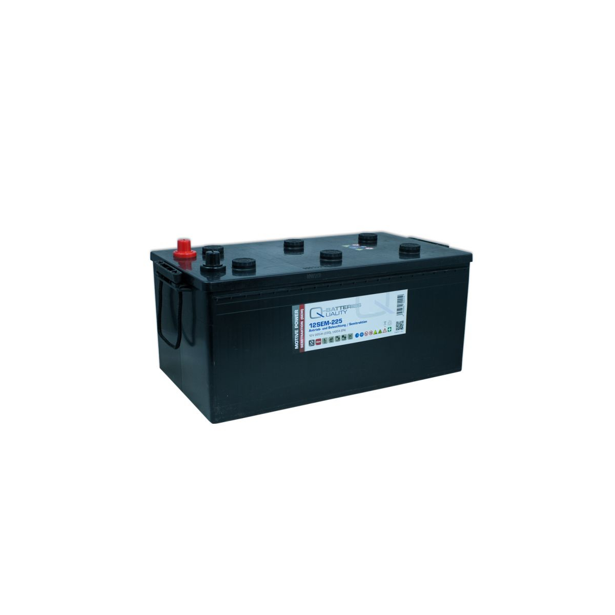 Q-Batteries 12SEM-225 12V 225Ah Semitraktionsbatterie