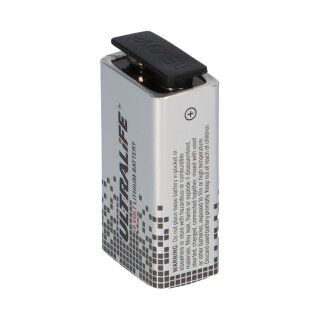 Rauchmelderbatterien 10 Stück Ultralife 9V Block Lithium Batery 