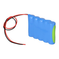 Notleuchtenakku 6V 1800mAh NiMH AA F1x5 | 20cm Kabel 6