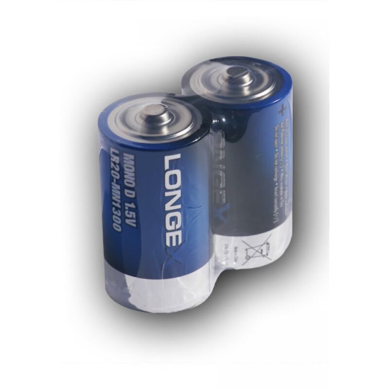 QBatteries Mono D LR20 1,5V Alkaline Batterie in 2er Folie
