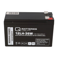 Q-Batteries 12LH-36W 12 V 9 Ah / 36 W AGM Hochstrom-USV-Akku