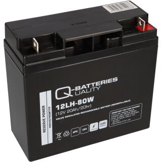 Q-Batteries 12LH-80W 12V 20Ah Blei-Vlies-Akku AGM VRLA Hochstrom USV