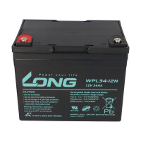 Kung Long WPL34-12N 12V 34Ah AGM Bleiakku M5 Longlife 4