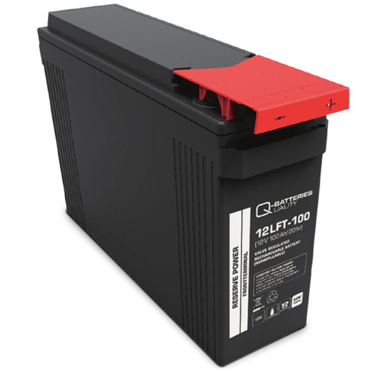Q-Batteries by Narada 12LFT-100 / 12V 100Ah Frontterminal Blei Akku Blei-Vlies-Akku VRLA 12 - 100F