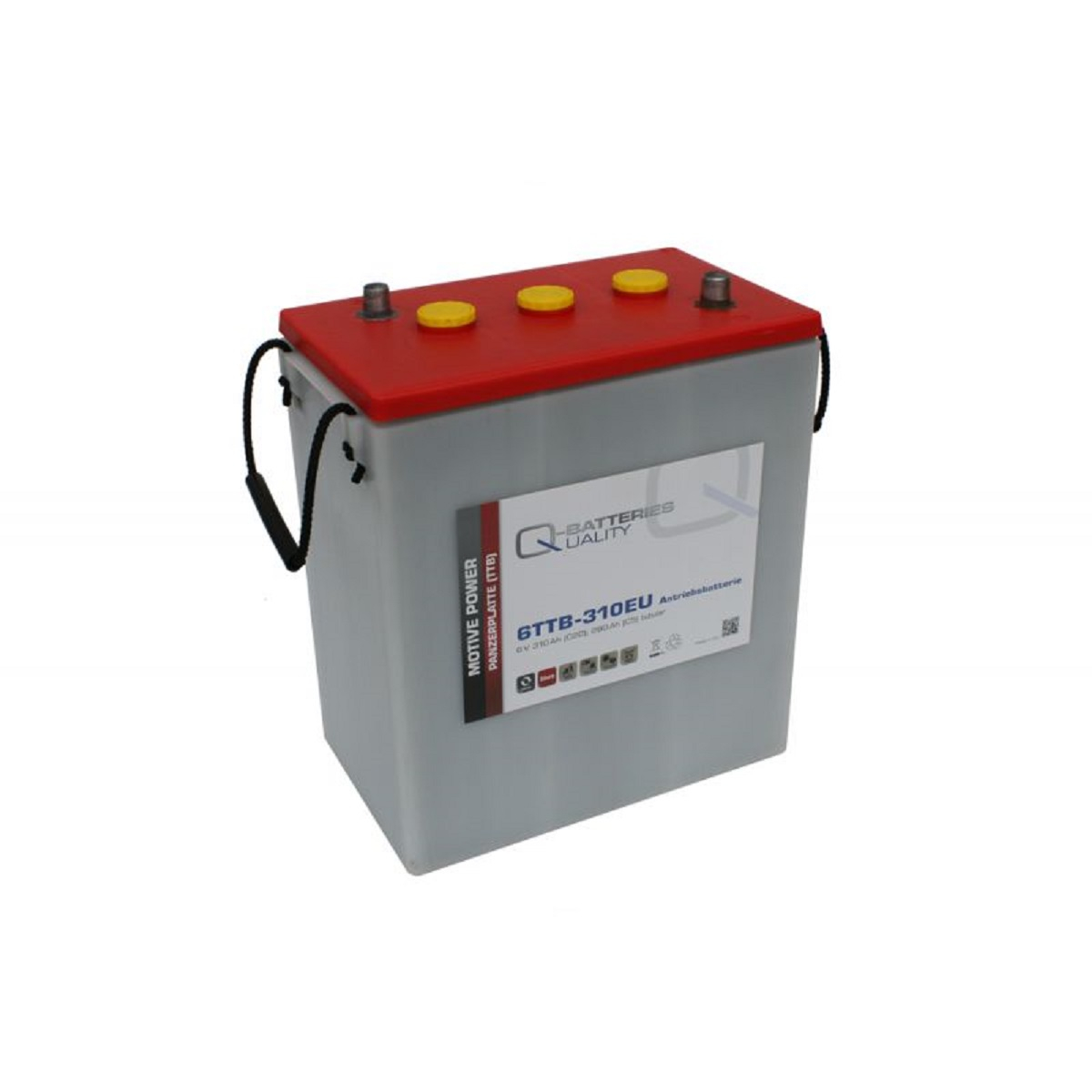 Q-Batteries 6TTB-310EU 6V 310Ah (C20) geschlossene Blockbatterie, positive Röhrchenplatte