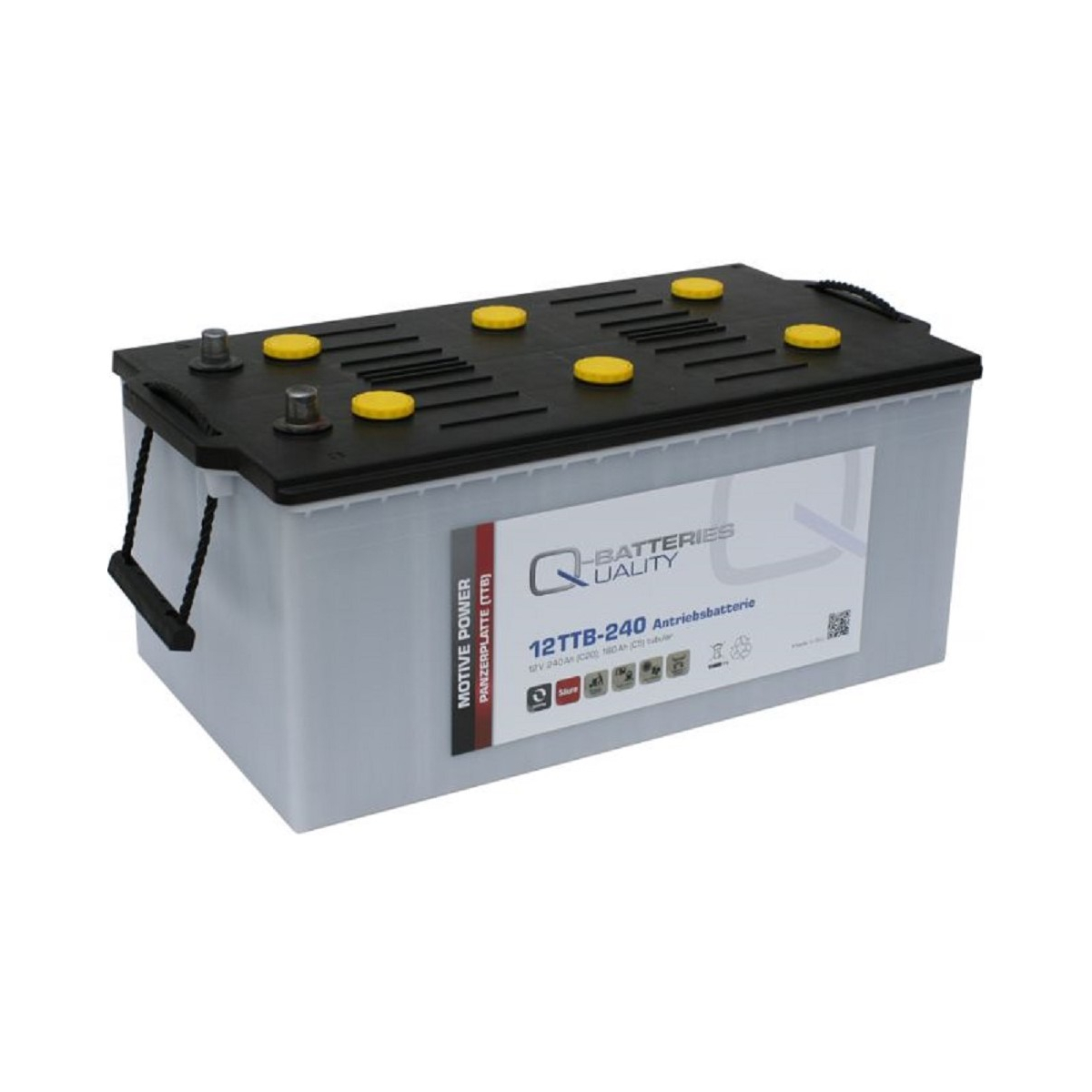 Q-Batteries 12TTB-240 12V 240Ah (C20) Blockbatterie, positive Röhrchenplatte