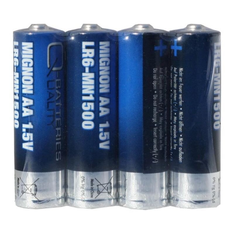 80x QBatteries Mignon AA LR06 1,5V Alkaline Batterien in20x 4er Foli