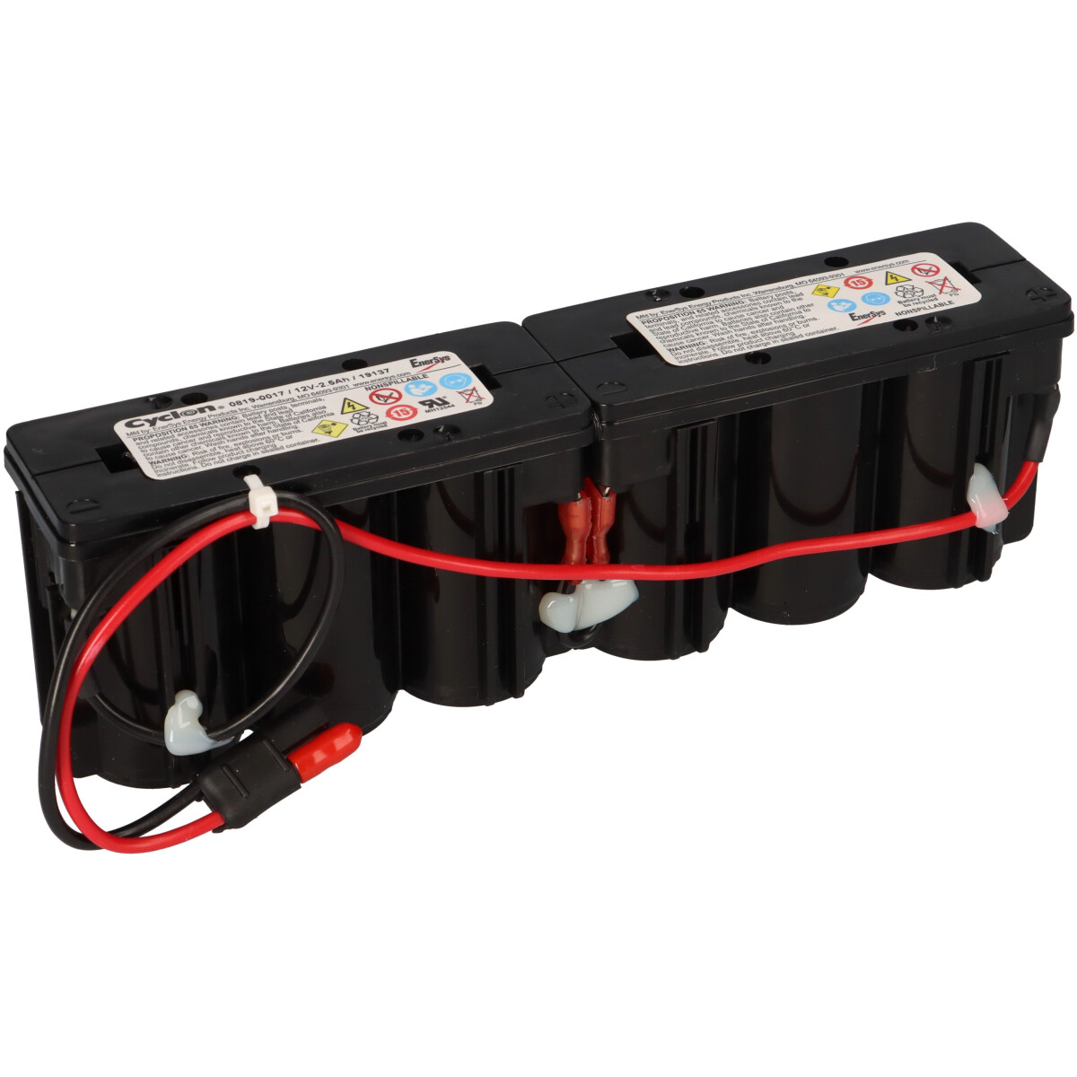 EnerSys Hawker CYCLON 0819-0017 Rasenmäher-Akku 12V 2,5Ah – Kabel/Stecker