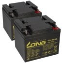 2x Kung Long Akku 12V 45Ah Pb Batterie Bleigel WP45-12 VDS