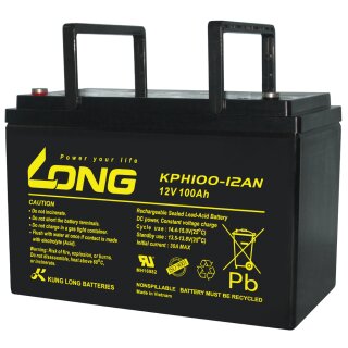 Kung Long Akku 12V 100Ah Pb Batterie Bleigel KPH100-12AN Longlife