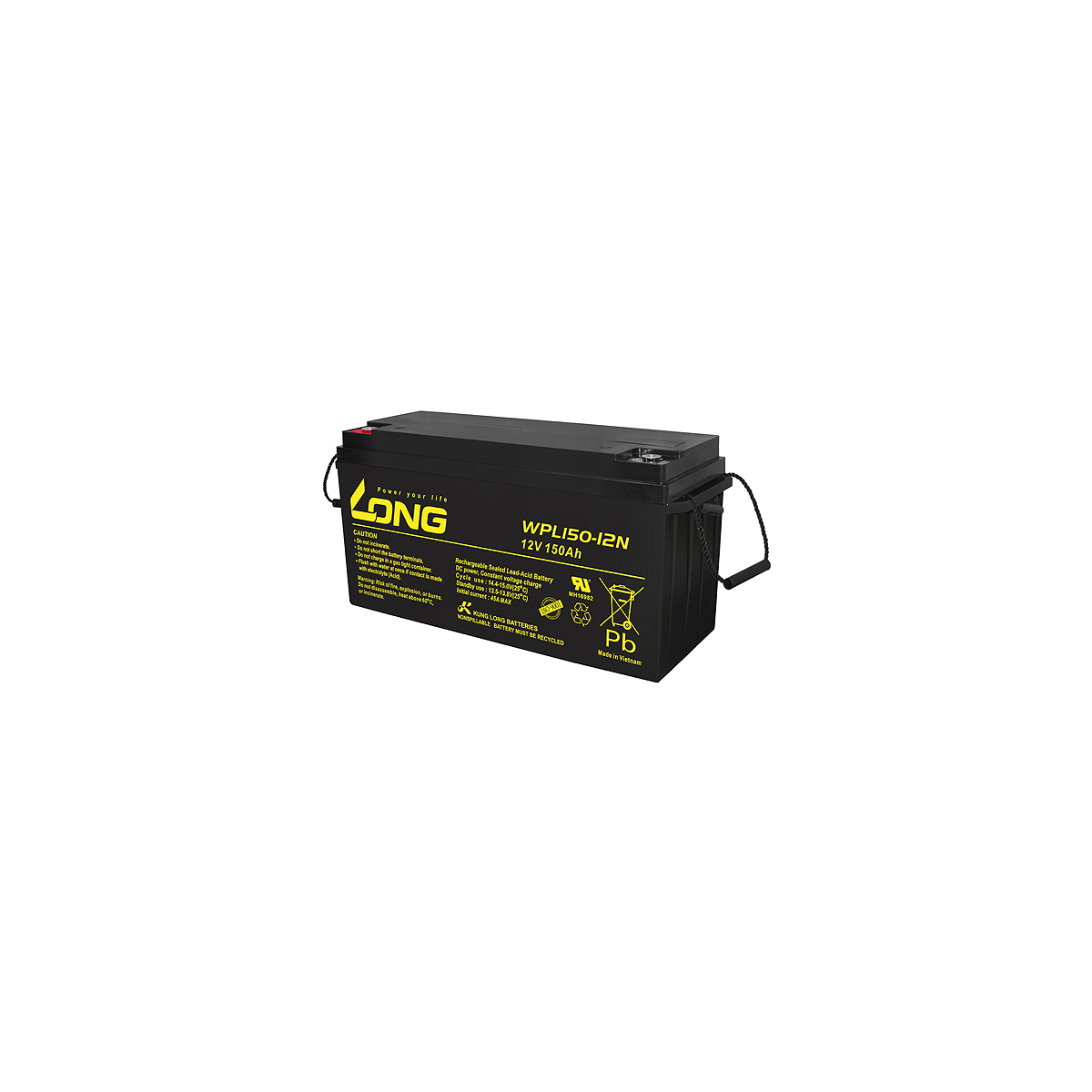 Kung Long Akku 12V 150Ah Pb Batterie Bleigel WPL150-12N Longlife