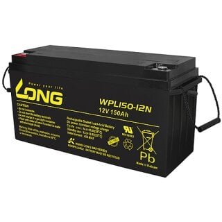 Kung Long Akku 12V 150Ah Pb Batterie Bleigel WPL150-12N Longlife