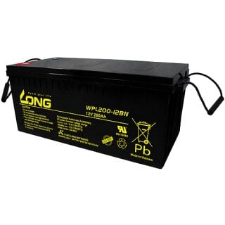 Kung Long Akku 12V 200Ah Pb Batterie Bleigel WPL200-12BN Longlife