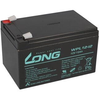Kung Long Akku 12V 12Ah Pb Batterie Bleigel WPL12-12 Longlife