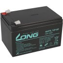 Kung Long Akku 12V 12Ah Pb Batterie Bleigel WPL12-12 Longlife