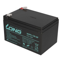 Kung Long WPL12-12 12V 12Ah AGM Bleiakku F2 6,3mm Longlife 7