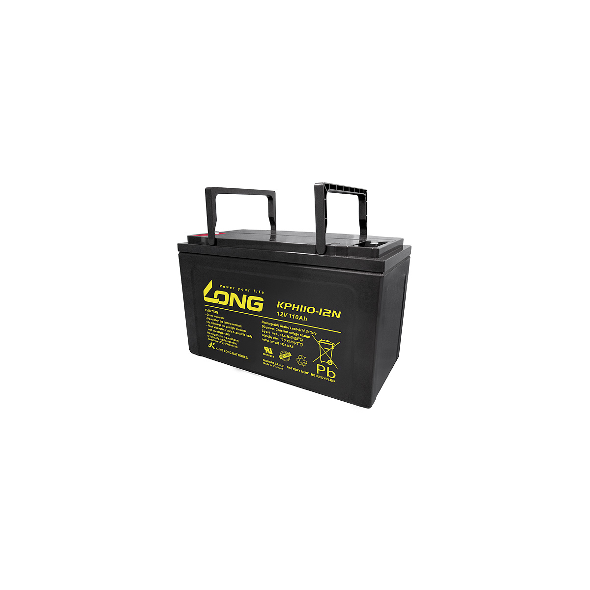 Kung Long Akku 12V 110Ah Pb Batterie Bleigel KPH110-12AN Longlife