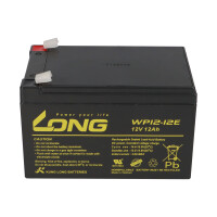 Kung Long WP12-12E 12V 12Ah AGM Bleiakku F2 6,3mm zyklenfest
