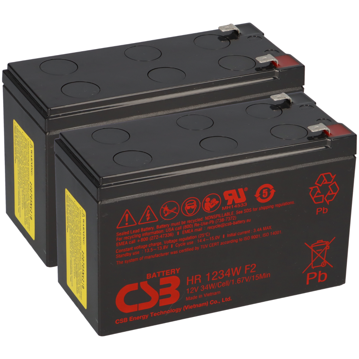 CSB-SCD33 SCD33 kompatibler Akkusatz geeignet für USV APC RBC33 Plug & Play
