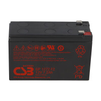 APC RBC22 Ersatzakku - 2x CSB GP1272F2 12V 7,2Ah - Plug &amp