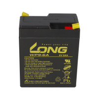 Kung Long WP9-6A 6V 9Ah AGM Bleiakku F1 4,8mm 3