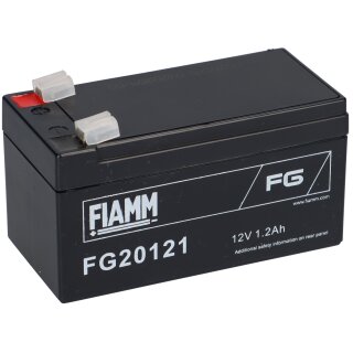 Fiamm Blei-Akku FG20121 Pb 12V / 1,2Ah Faston 4,8